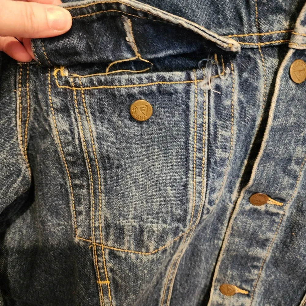 Georges Marciano Guess Denim Blue Jean‎ Jacket/Coat Vintage Size 18. Sm-med? 80s